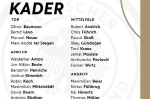 德国队公布新一期大名单：帕夫洛维奇在列